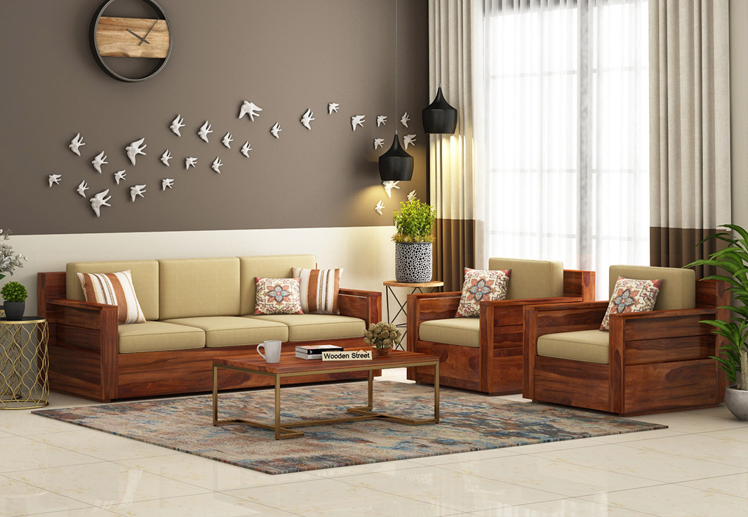 Latest Wooden Sofa Set Designs For Living Room